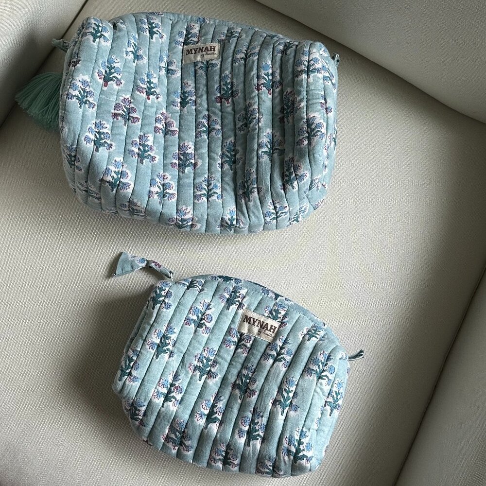 Quilted Toiletry Bag Set